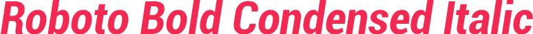 Roboto Bold Condensed Italic